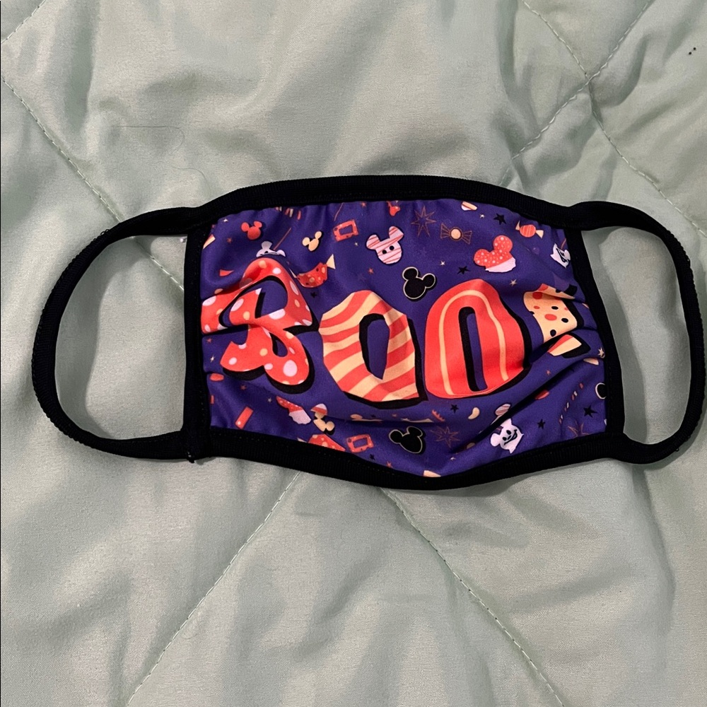 Halloween Themed Face Mask with Boo Design